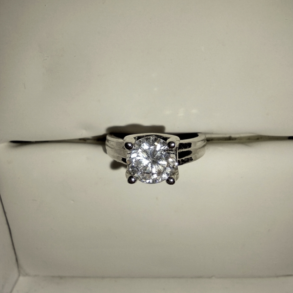 Silver plated wide-band ring